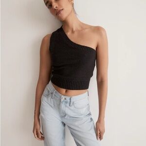 Madewell Textural-Knit One-Shoulder Sweater Tank